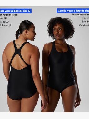 Speedo Black Performance Racerback One-Piece Swimsuit